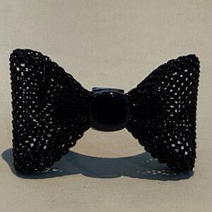 Black Mesh Bow Tie